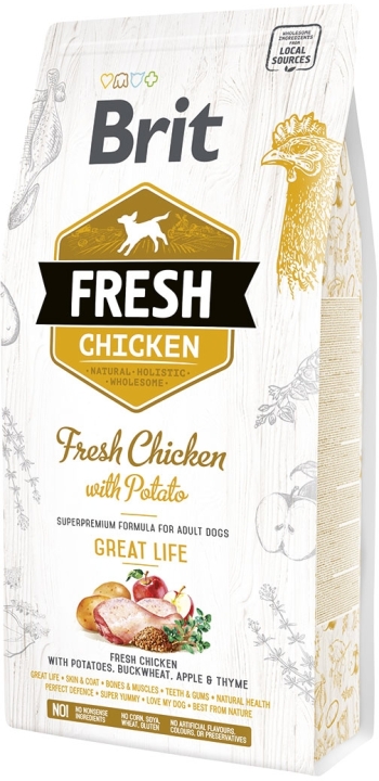 Brit Fresh Chicken with Potato Adult GL sucha karma dla psa 2,5 kg