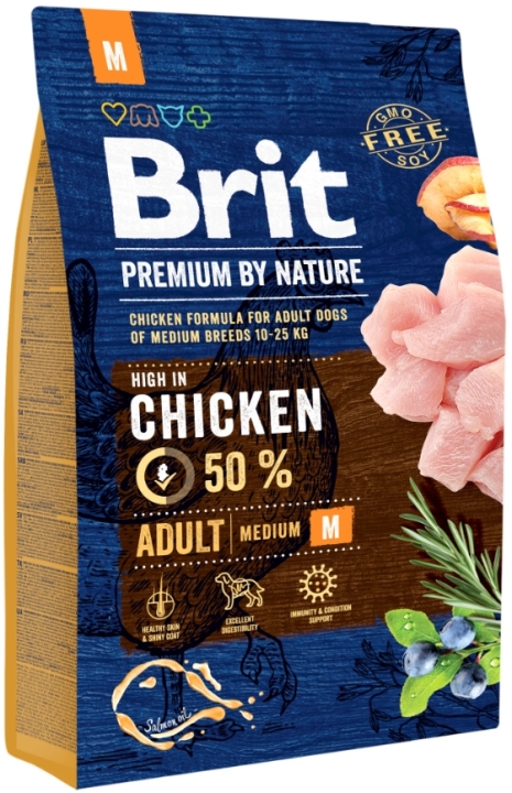 BRIT Premium By Nature Adult M sucha karma dla psa 3 kg