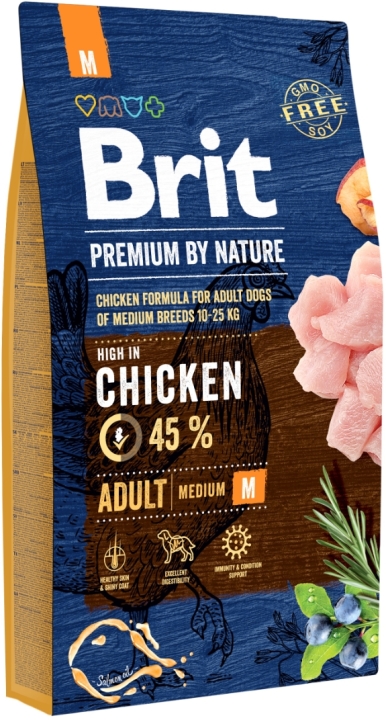 BRIT Premium By Nature Adult M sucha karma dla psa 8 kg