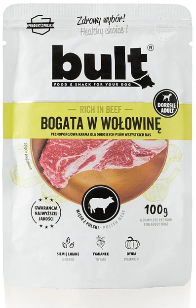 BULT Karma mokra dla psa wołowina saszetka 100 g