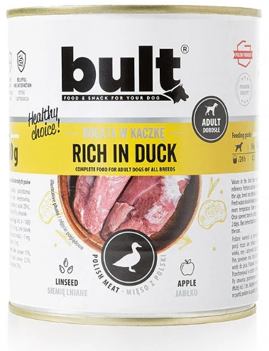 BULT Karma dla psa z kaczką puszka 800 g