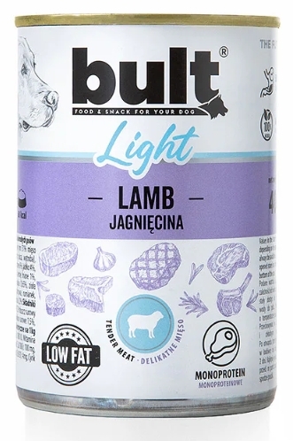 BULT Light mokra karma dla psa bogata w jagnięcinę puszka 400 g
