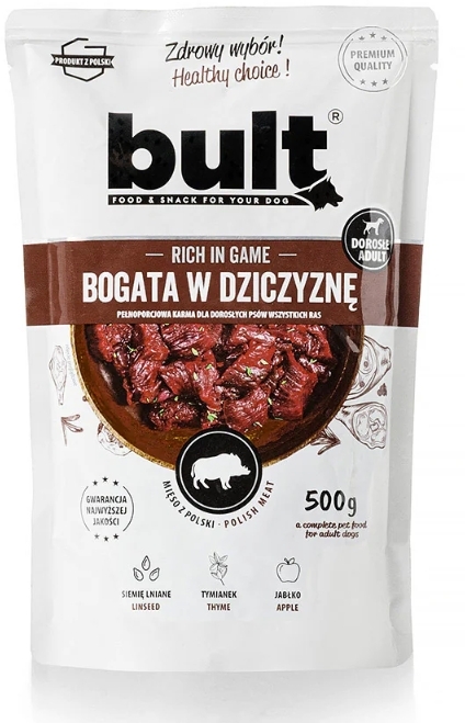 BULT Mielonka dla psów bogata w dziczyznę saszetka 500 g