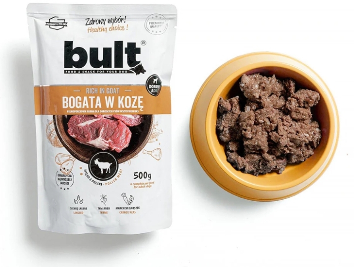 BULT Mielonka dla psów bogata w kozę saszetka 500 g