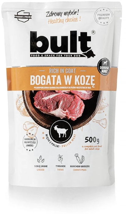 BULT Mielonka dla psów bogata w kozę saszetka 500 g