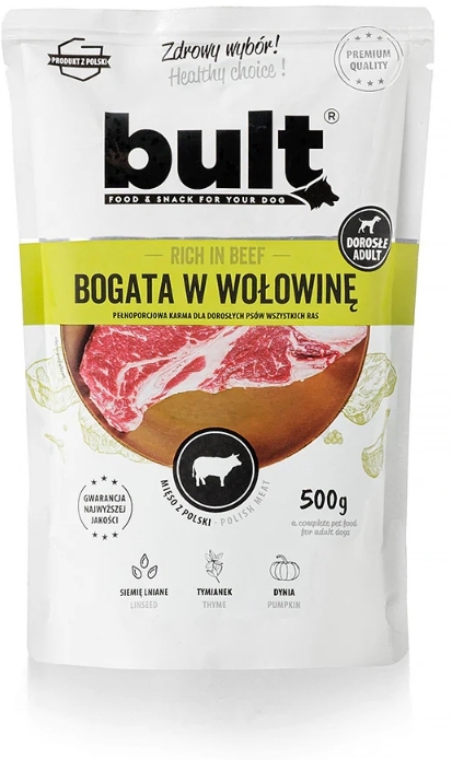 BULT  Mielonka dla psów bogata w wołowinę saszetka 500 g