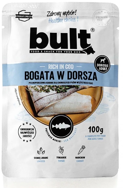BULT Mokra karma dla psów bogata w dorsza saszetka 100 g