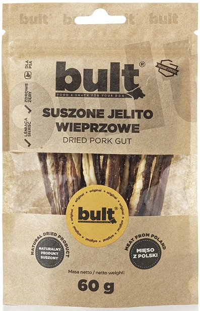 BULT Przysmaki dla psów suszone jelito wieprzowe 60 g
