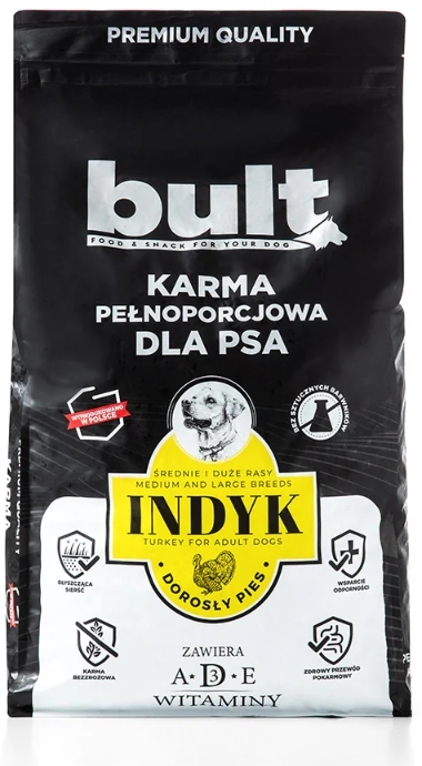BULT Sucha karma z indykiem  dla dorosłych psów rasy średnie i duże 12 kg