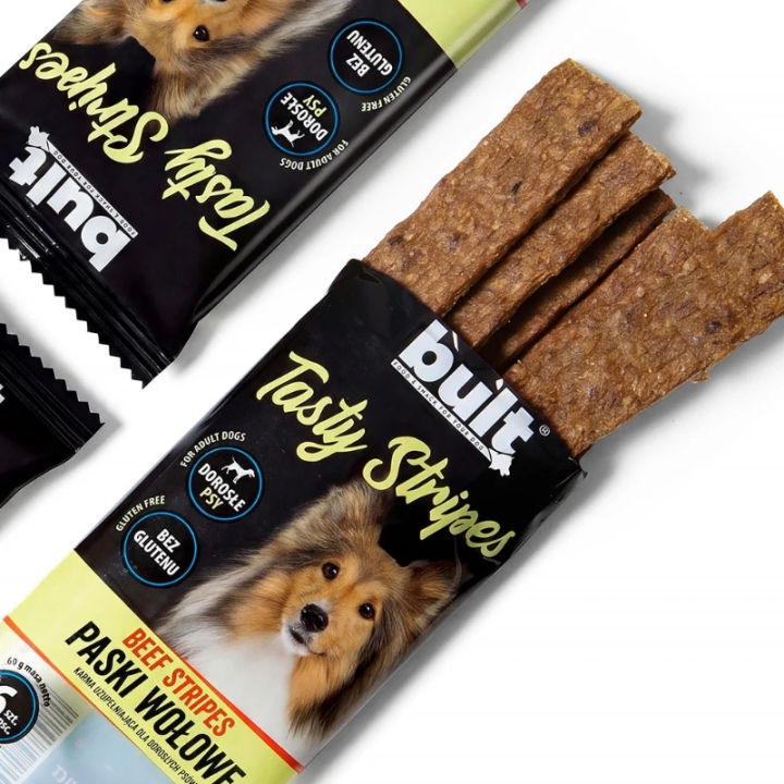 BULT Tasty Stripes paski z wołowiną przysmak dla psa 6 sztuk