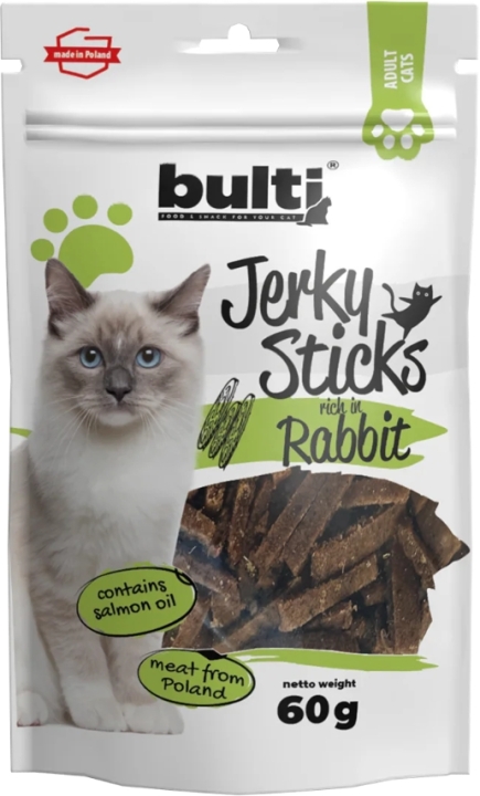 BULTI Jerky Sticks przysmak dla kota z królikiem 60 g