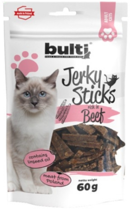BULTI Jerky Sticks  przysmak  dla kota z wołowiną 60 g