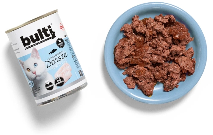 BULTI Mielonka z dorszem dla kota puszka 400 g