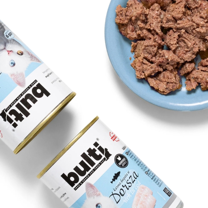 BULTI Mielonka z dorszem dla kota puszka 400 g