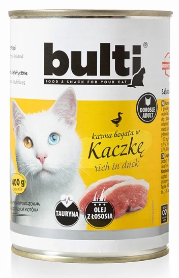 BULTI Mielonka z kaczką dla kota puszka 400 g