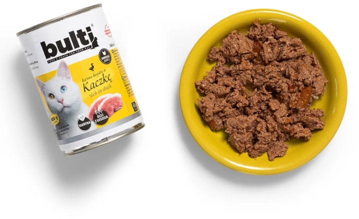 BULTI Mielonka z kaczką dla kota puszka 400 g