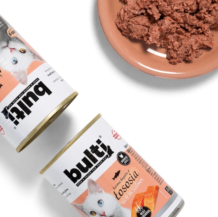 BULTI Mielonka z łososiem dla kota puszka 400 g
