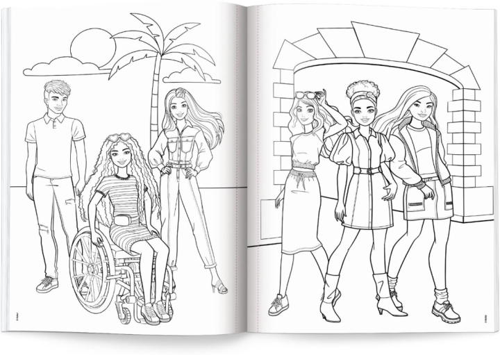 Barbie. Megakolorowanka. Brokatowe naklejki 1 sztuka