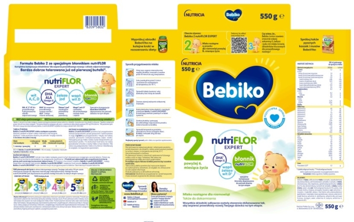 Bebiko 2 Nutriflor Expert Mleko następne 6 m+ 550 g