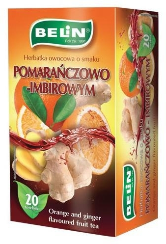 Belin Herbatka owocowa Imbir z pomarańczą 20 torebek