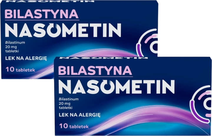 Bilastyna Nasometin 20 mg 10 tabletek Wielopak × 2