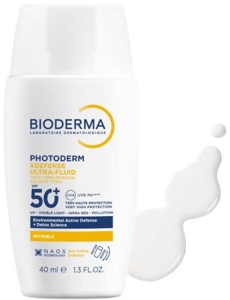 Bioderma Photoderm XDefense Ultra-Fluid Fluid przeciwsłoneczny bezbarwny SPF 50+ 40 ml