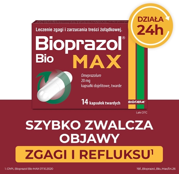Bioprazol Bio Max 20 mg 14 kapsułek
