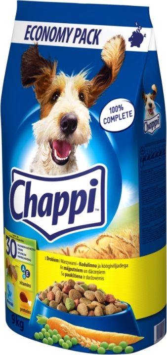 CHAPPI sucha karma dla psa z drobiem 9 kg