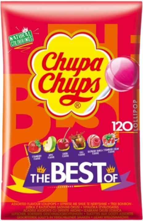 CHUPA CHUPS The Best lizaki mix smaków 120 sztuk