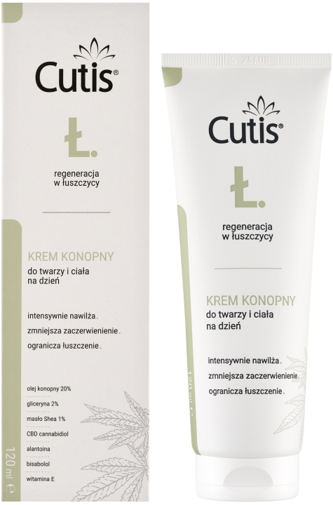 Cutis Ł Krem konopny do twarzy i ciała na dzień 120 ml