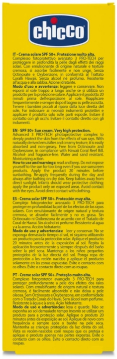 Chicco Baby Moments Krem do opalania SPF 50+ 75 ml