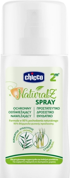 Chicco Naturalz Spray odświeżający nawilż. ochr. eukaliptus cytrynowy cytronela 100 ml