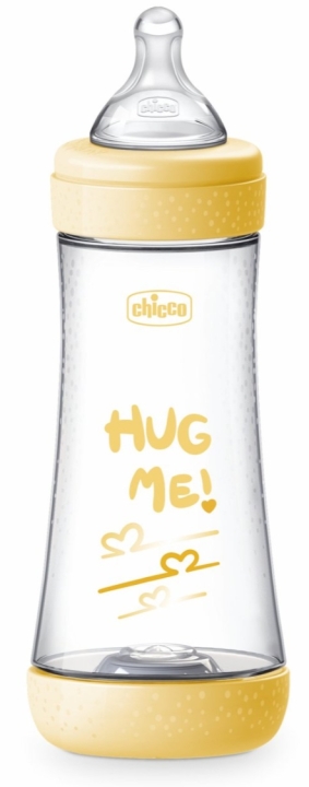 Chicco Perfect5 Butelka antykolkowa 300 ml plastikowa yellow 4 m+ 1 sztuka