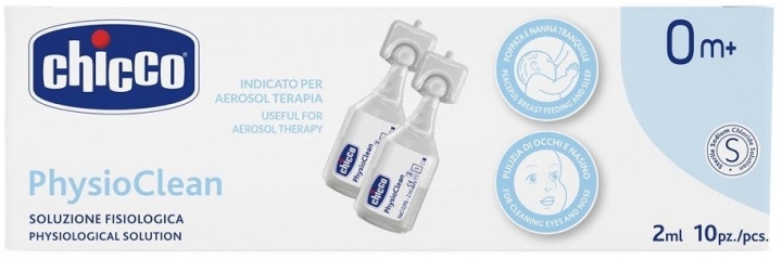 Chicco PhysioClean Roztwór soli fizjologicznej 10 ampułek po 2 ml