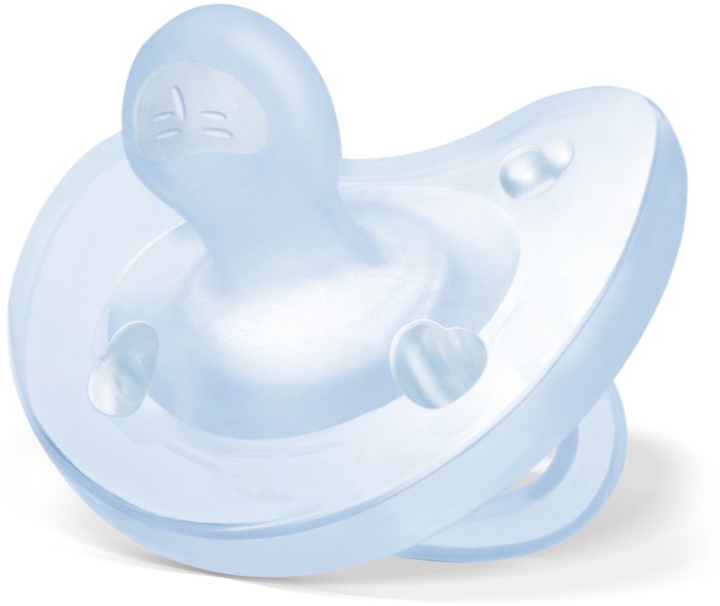 Chicco PhysioForma Smoczek uspokajający soft silikonowy niebieski 0 2-6 m+ 1 sztuka