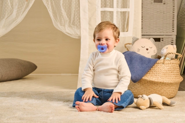 Chicco PhysioForma Soft Smoczek uspokajający silikonowy niebieski 6-16 m+ 1 sztuka