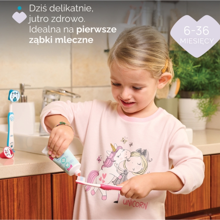 Chicco Zestaw podróżny hippo 3-6 lat pasta i szczoteczka do zębów + etui 1 komplet