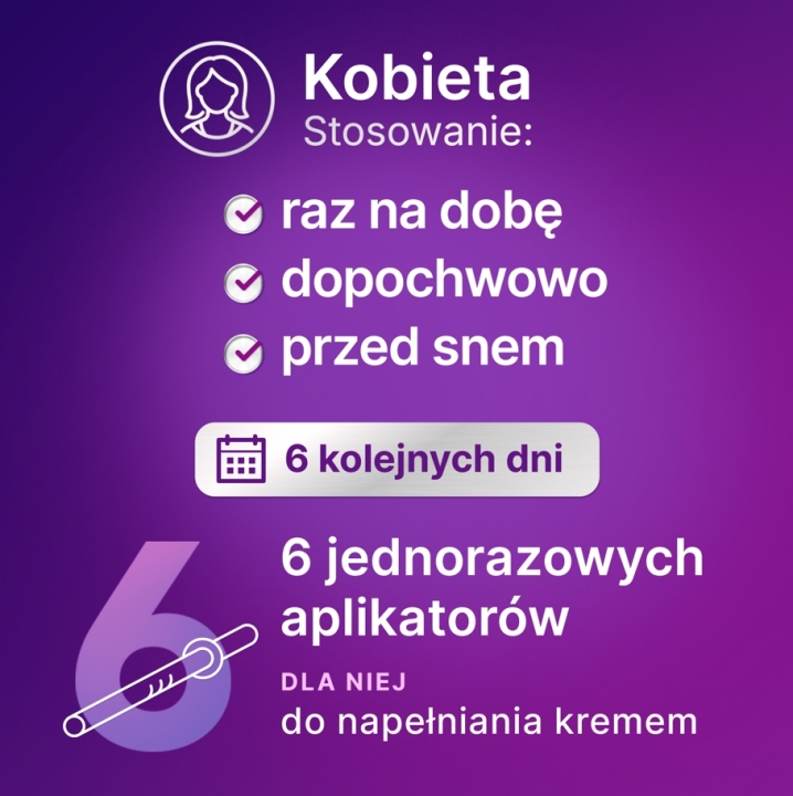 Clotidal (Clotrimazolum) krem dopochwowy 35 g + 6 aplikatorów