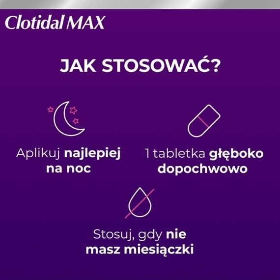 Clotidal MAX tabletki dopochwowe 0,5 g 1 tabletka Wielopak x 2