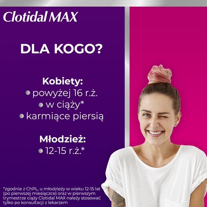 Clotidal MAX tabletki dopochwowe 0,5 g 1 tabletka Wielopak x 2