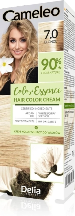 DELIA CAMELEO Color Essence krem do koloryzacji włosów jak henna ziołowa 7.0 Blond 75 g