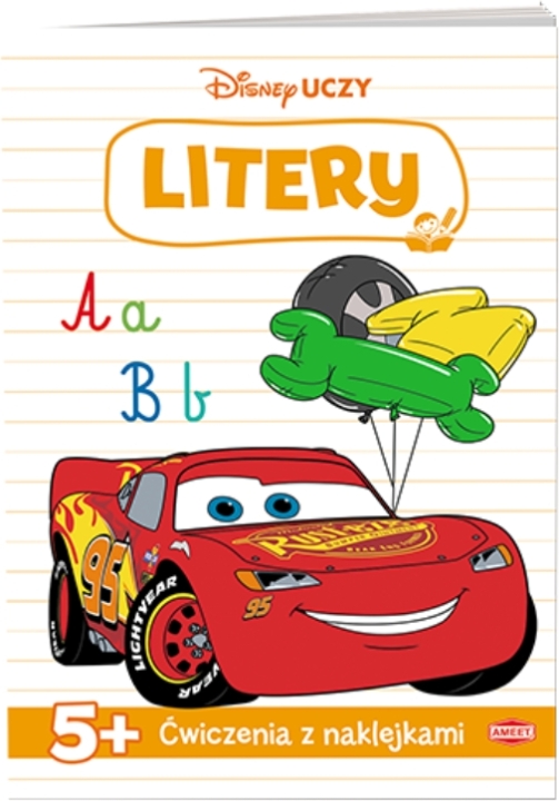 DISNEY UCZY Auta Ćwiczenia z naklejkami Litery 1 sztuka