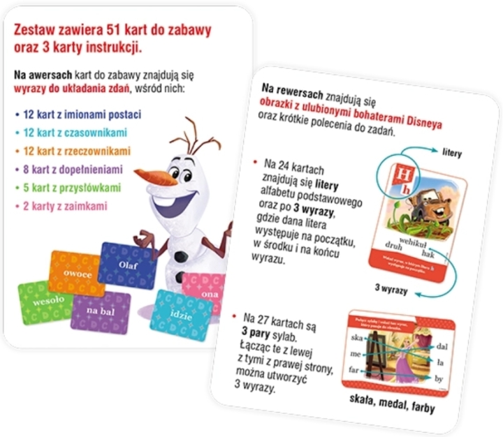 DISNEY UCZY MIX Elementarz Tworzę zdania i czytam karty 1 sztuka