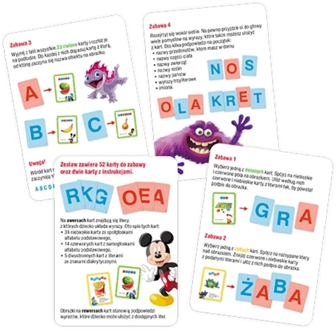 DISNEY UCZY MIX Elementarz Układam wyrazy Karty 1 sztuka