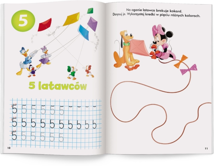 DISNEY UCZY Miki. Ćwiczenia z naklejkami Cyfry 1 sztuka
