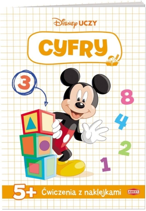 DISNEY UCZY Miki. Ćwiczenia z naklejkami Cyfry 1 sztuka