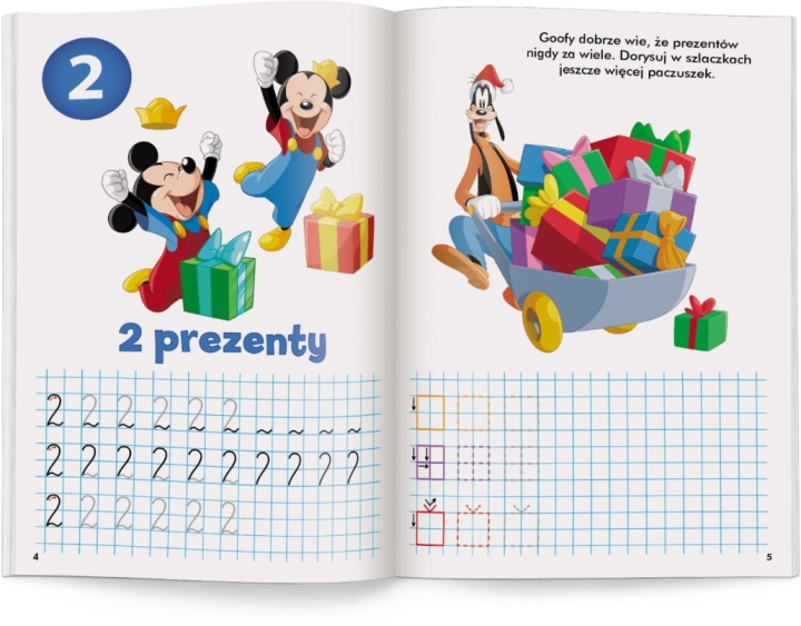 DISNEY UCZY Miki. Ćwiczenia z naklejkami Cyfry 1 sztuka