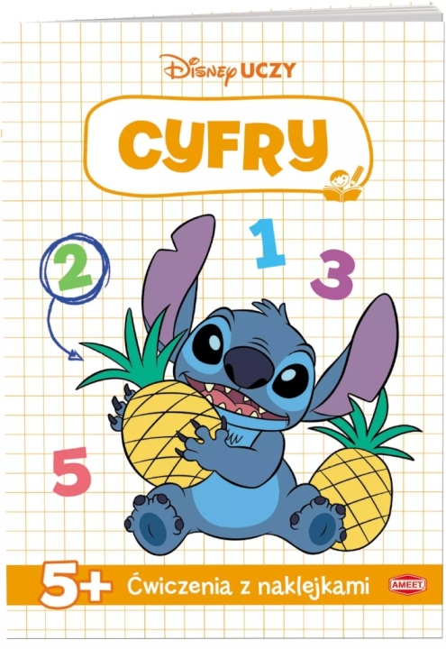 DISNEY UCZY Stitch. Ćwiczenia z naklejkami Cyfry 1 sztuka