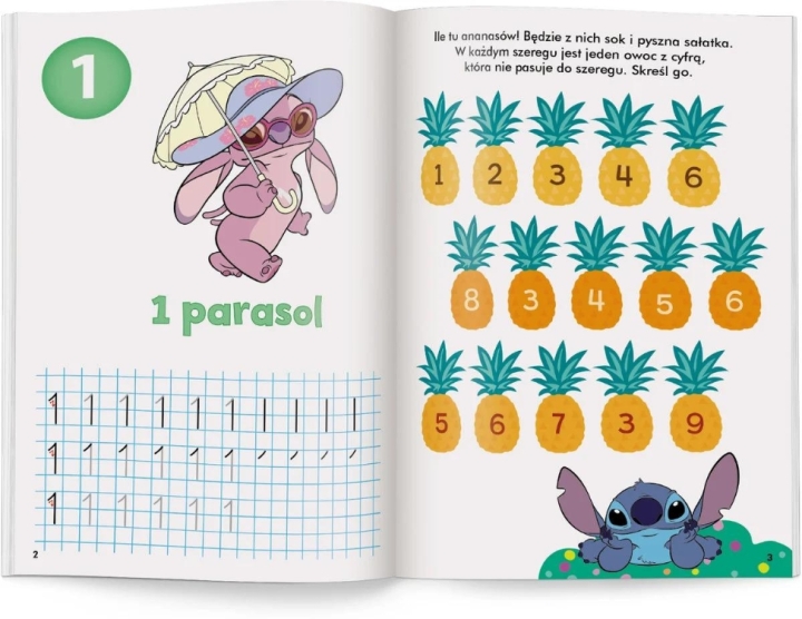 DISNEY UCZY Stitch. Ćwiczenia z naklejkami Cyfry 1 sztuka