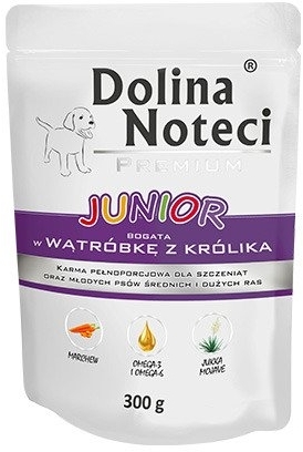 DOLINA NOTECI Premium Junior karma dla psa wątróbka z królikiem 300 g